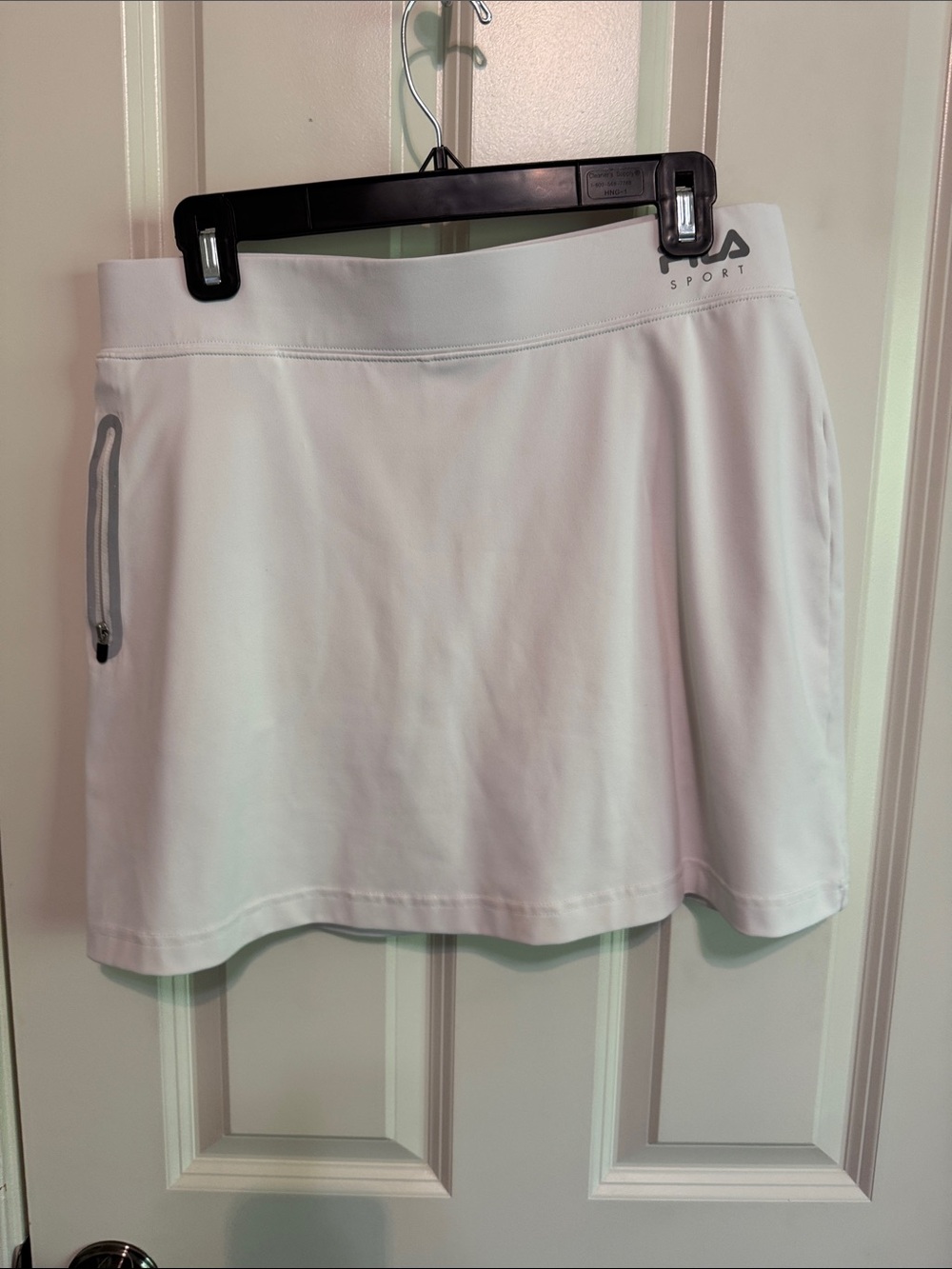 Fila White Sport Skort with Zipper Pocket